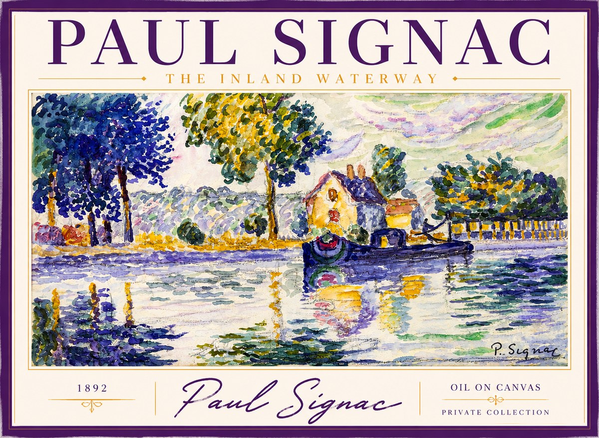 Signac The Inland Waterway No2 - Plakát