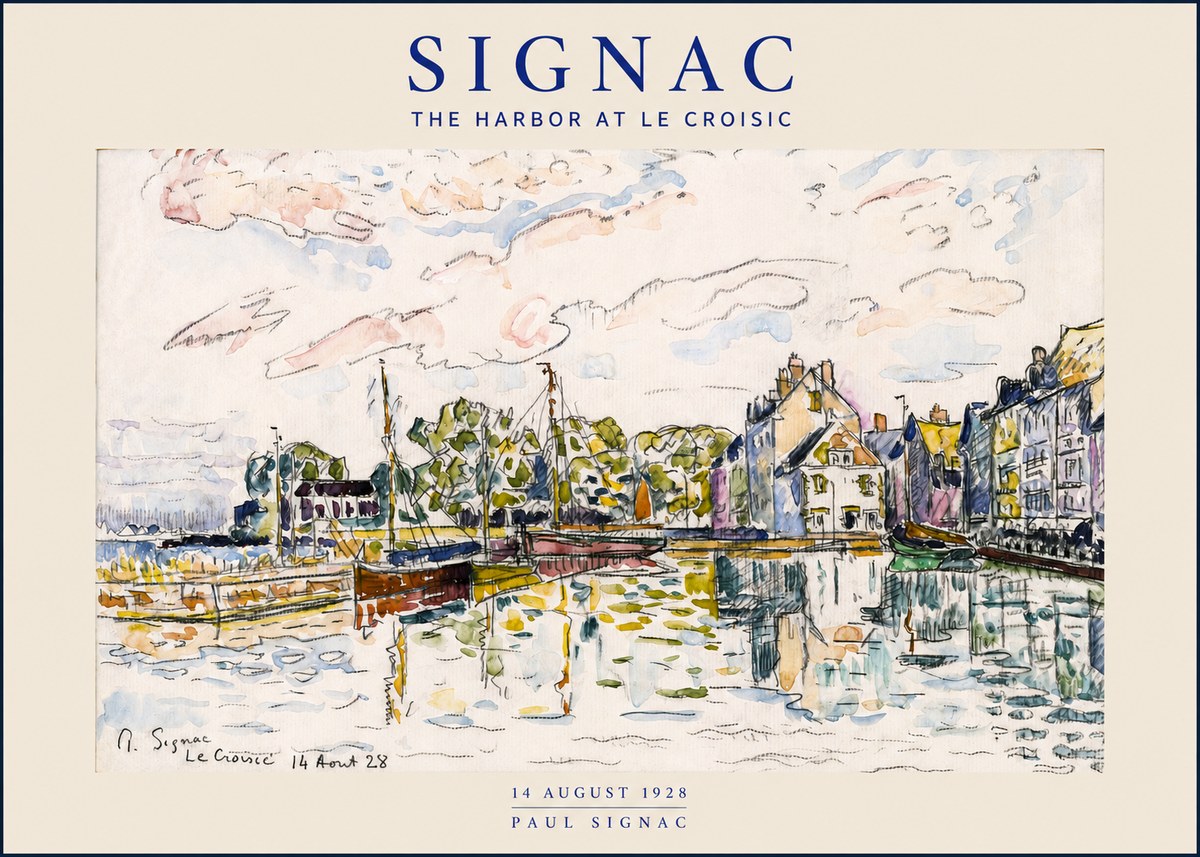 Signac The Harbor at Le Croisic No2 - Plakát