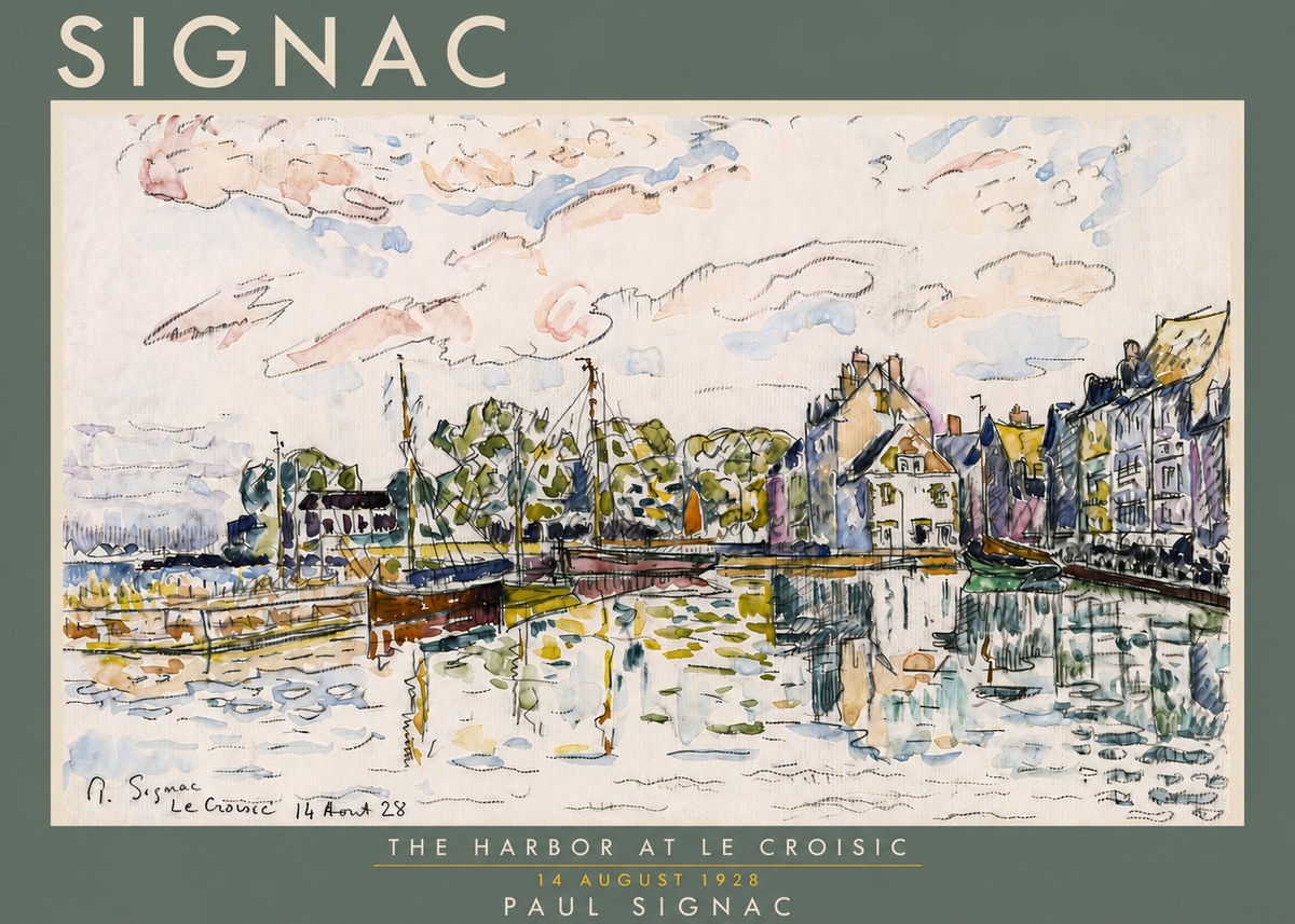 Signac The Harbor at Le Croisic No4 - Plakát