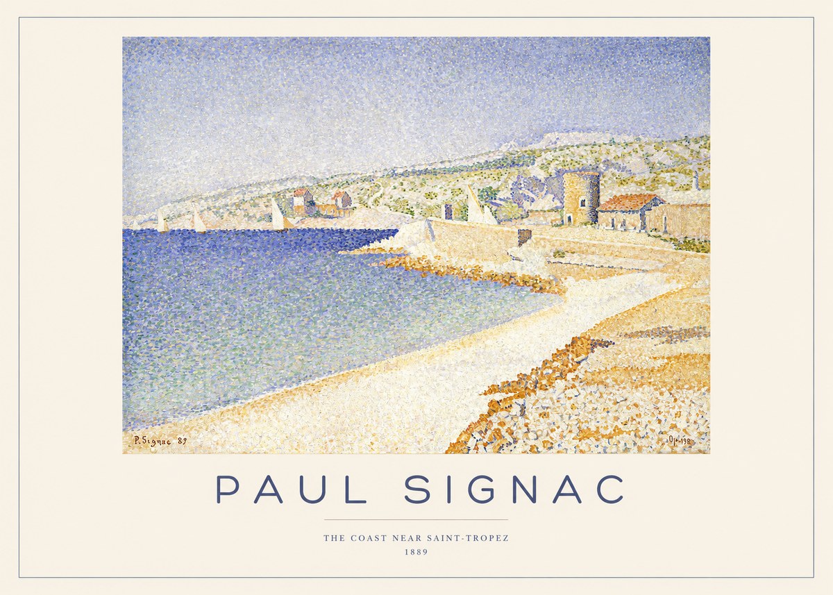 Signac The Coast Near Saint-tropez No1 - Plakát
