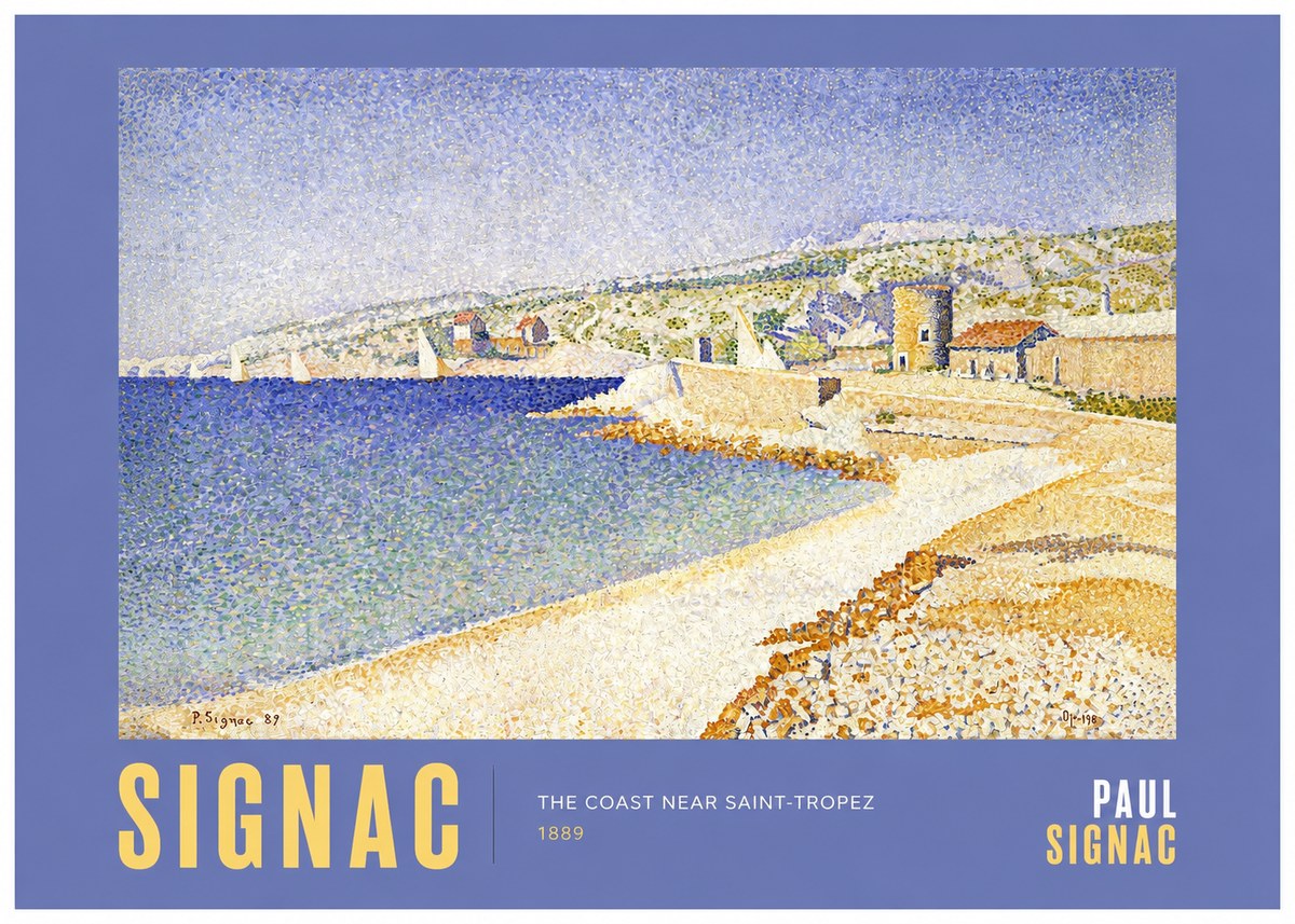 Signac The Coast Near Saint-tropez No2 - Plakát