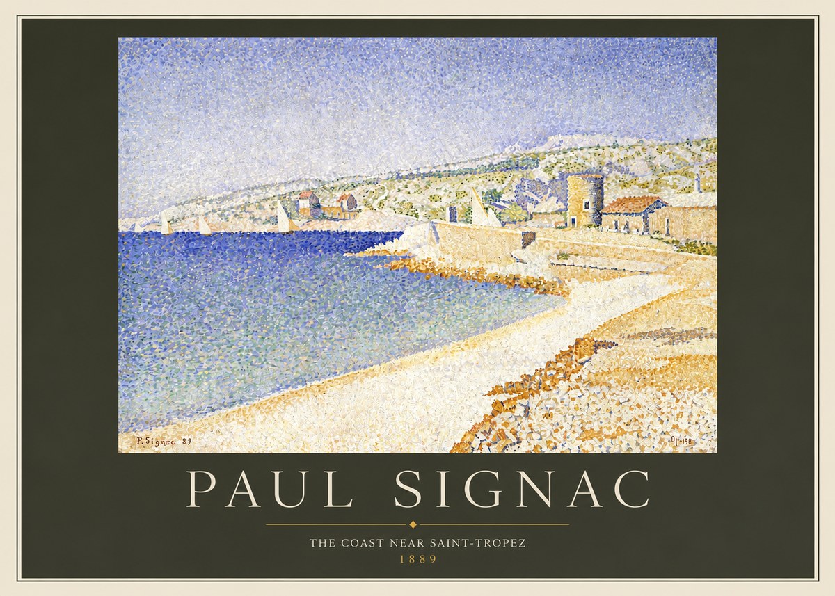 Signac The Coast Near Saint-tropez No3 - Plakát