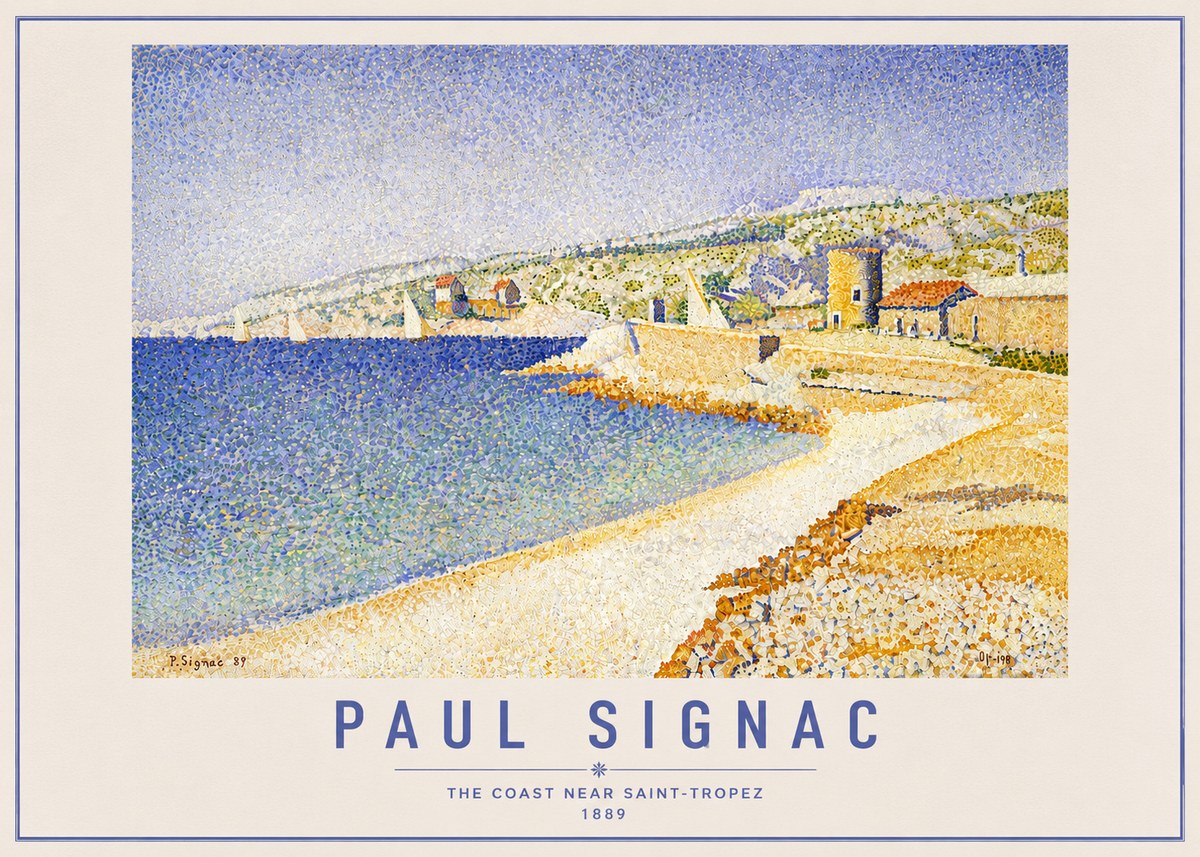 Signac The Coast Near Saint-tropez No6 - Plakát