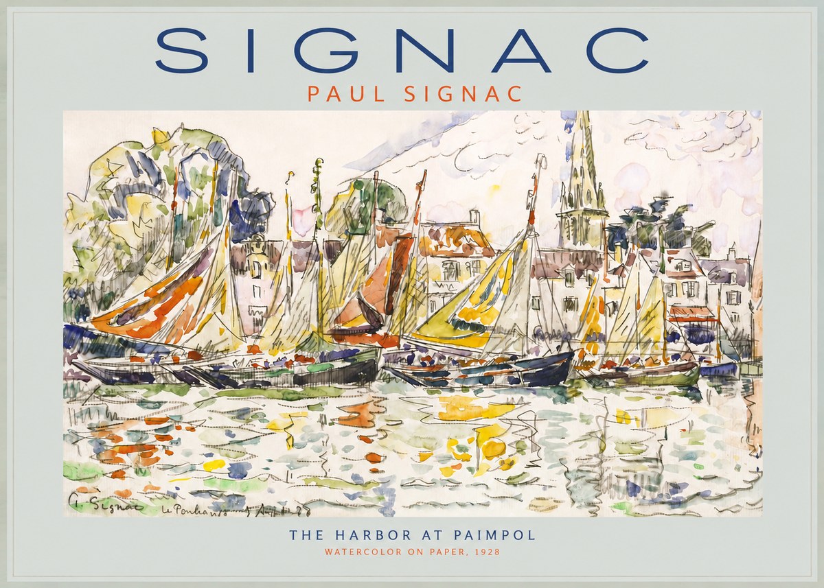 Signac The Harbor at Paimpol No2 - Plakát
