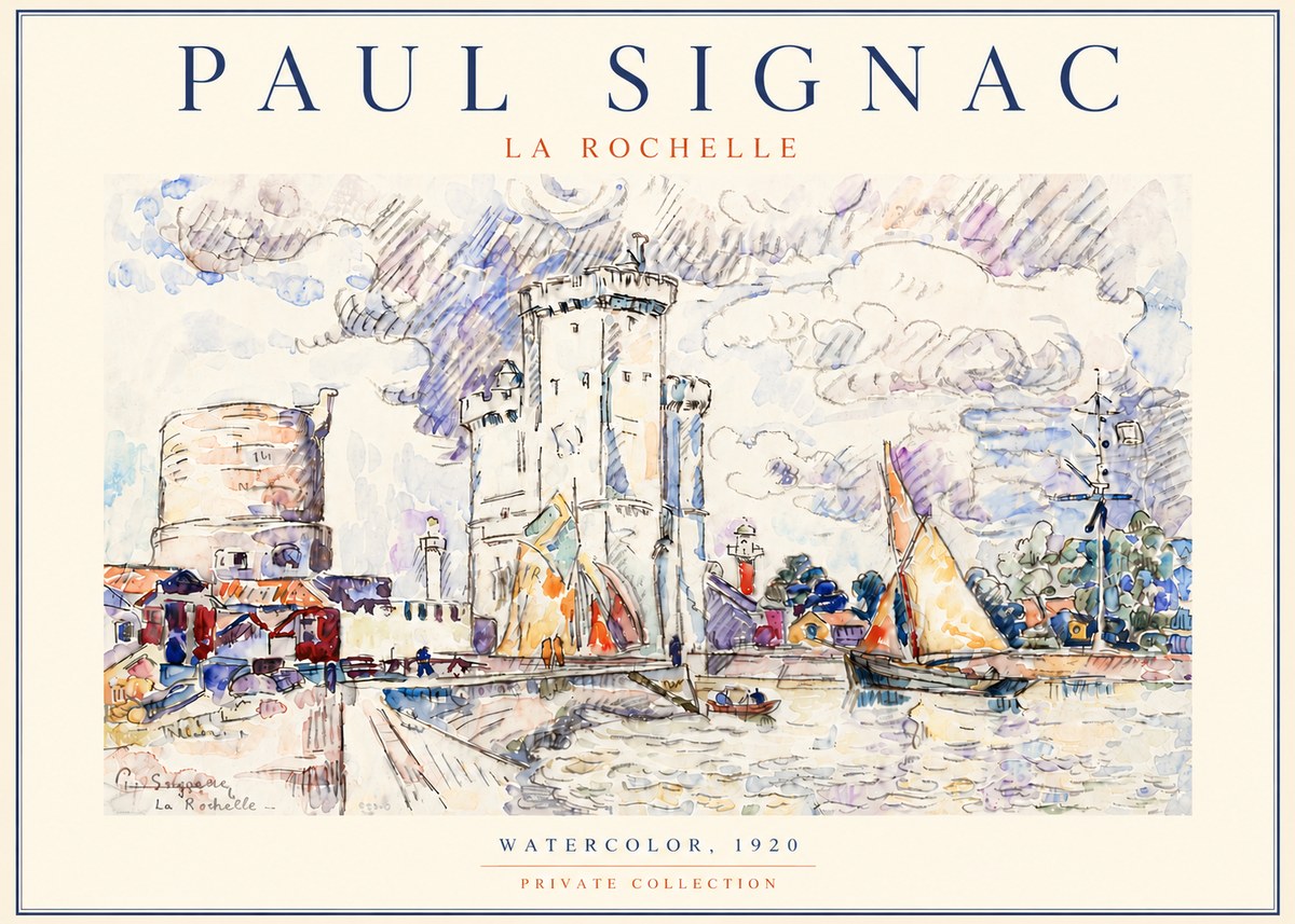 Signac La Rochelle III No5 - Plakát