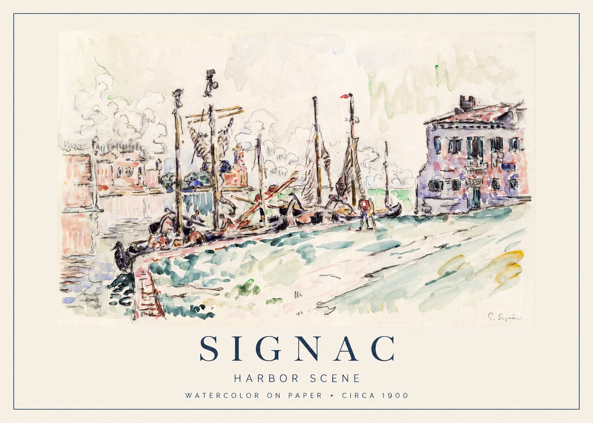 Signac Harbor Scene No1 - Plakát