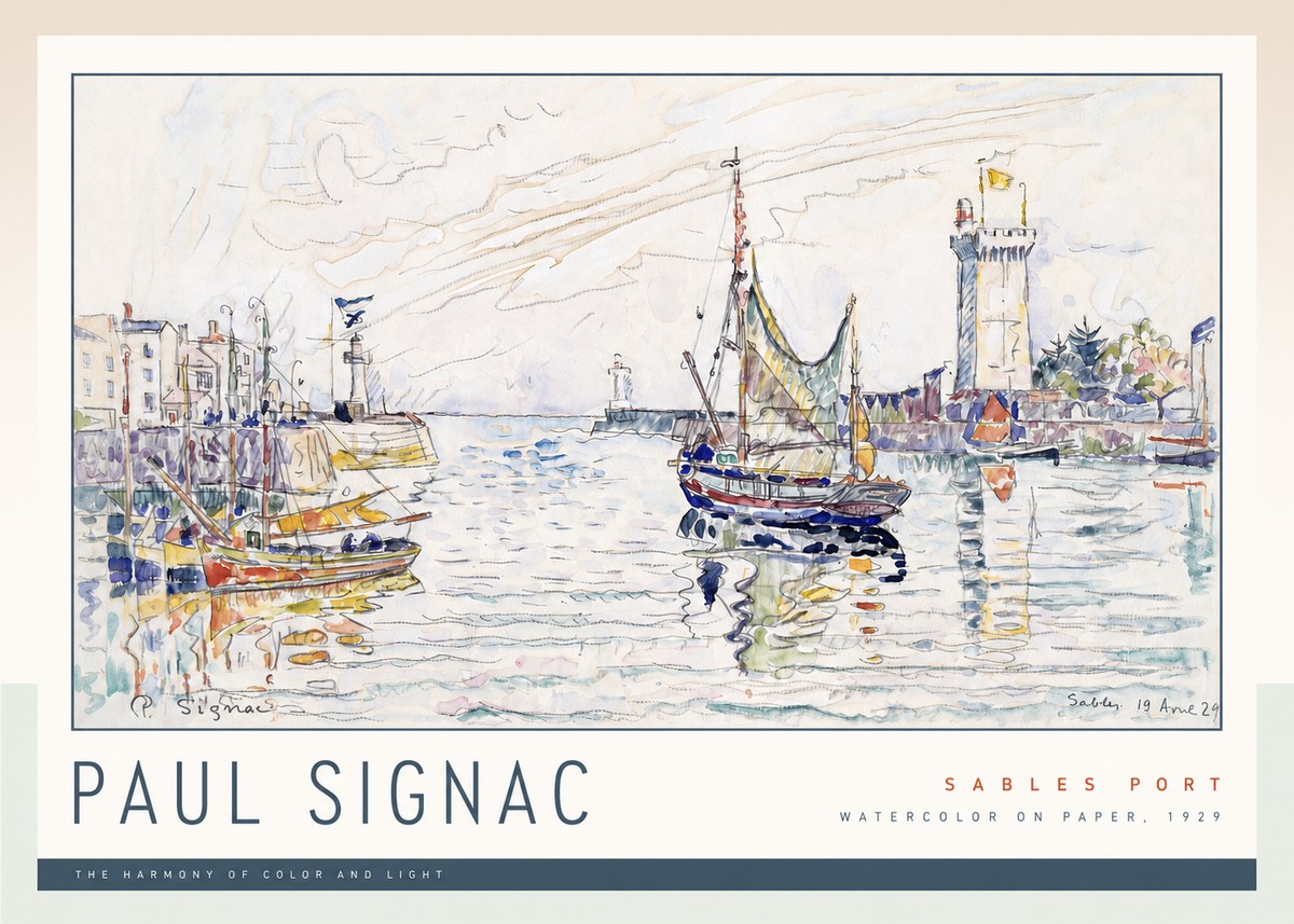 Signac Sables Port No2 - Plakát