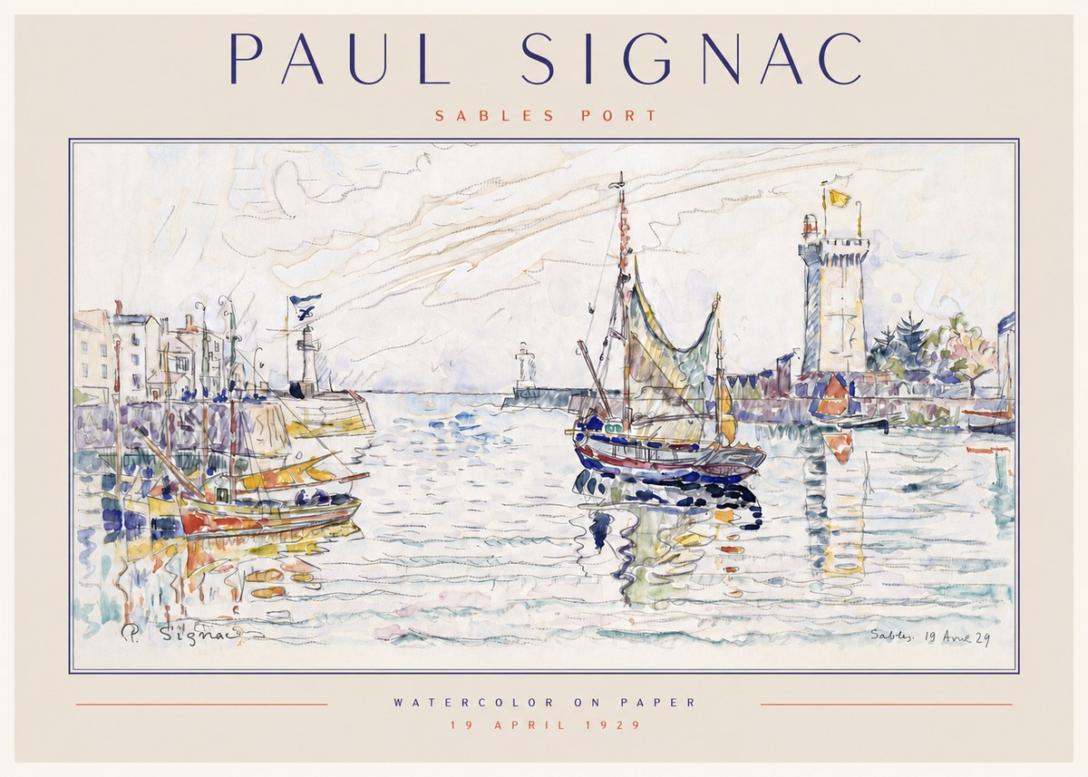 Signac Sables Port No3 - Plakát