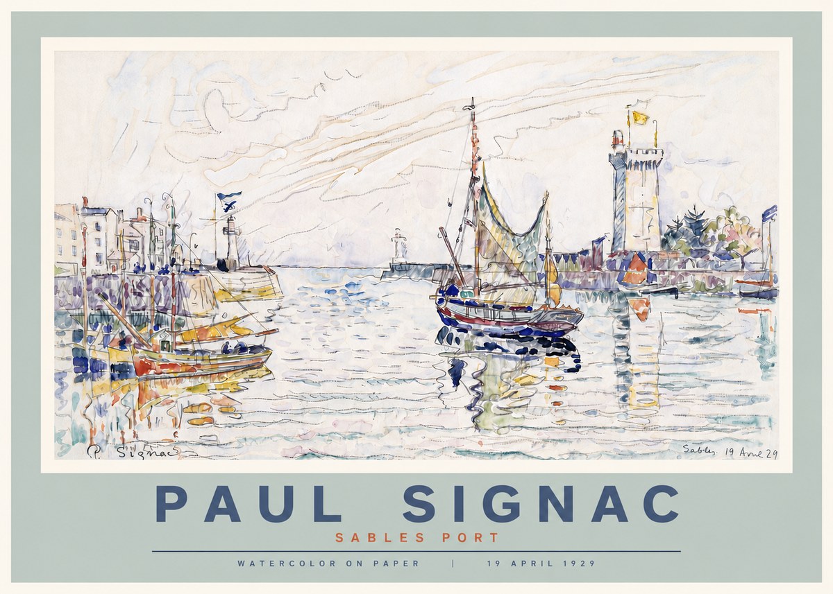 Signac Sables Port No4 - Plakát