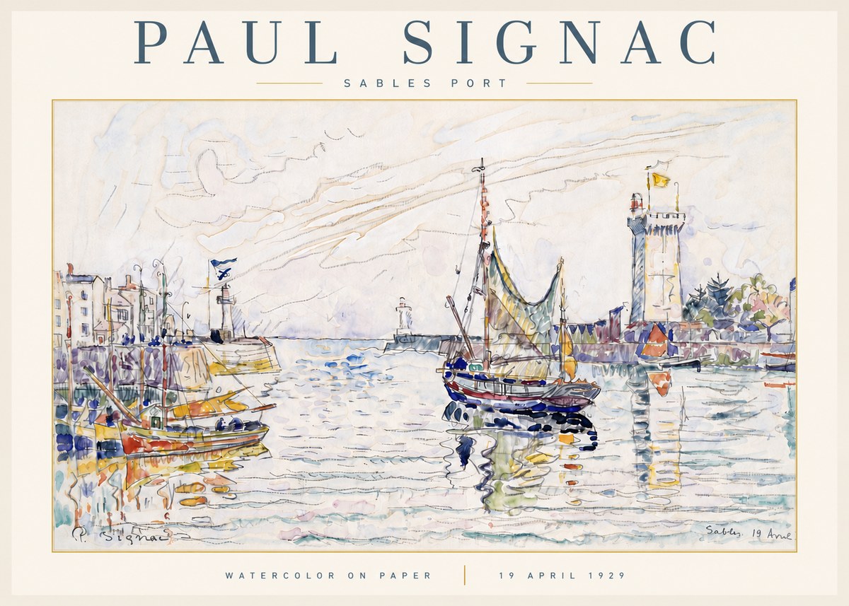 Signac Sables Port No5 - Plakát