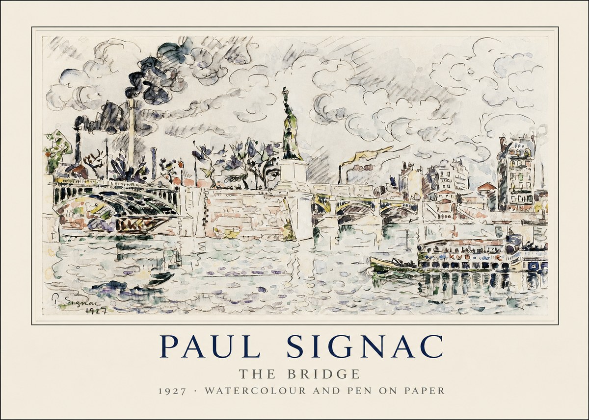 Signac The Bridge II No1 - Plakát