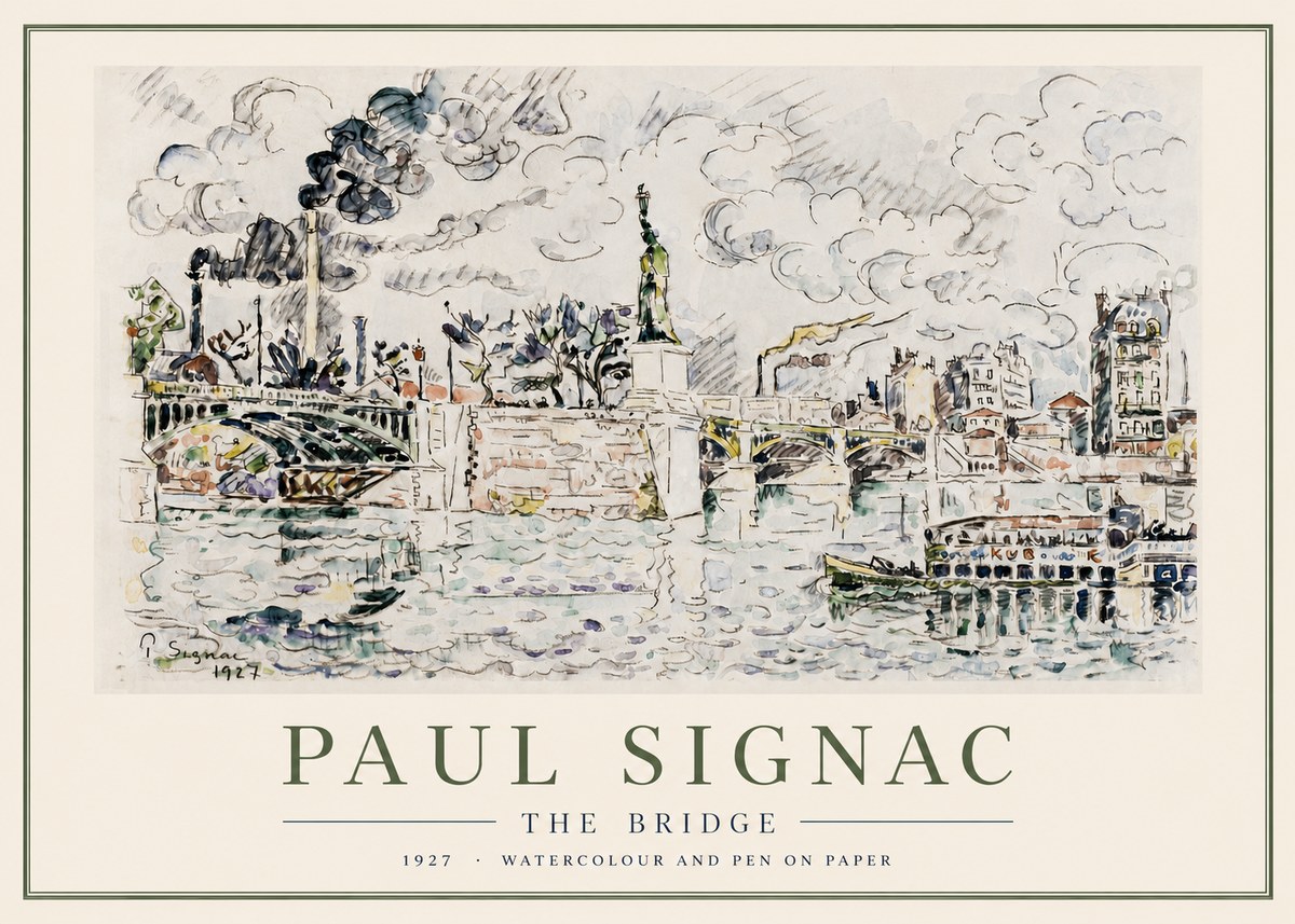 Signac The Bridge II No3 - Plakát