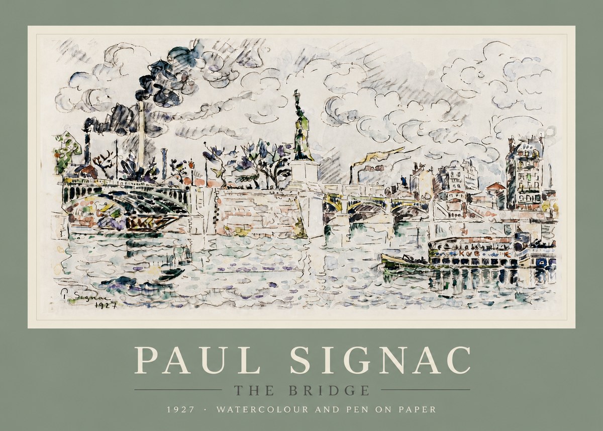 Signac The Bridge II No5 - Plakát