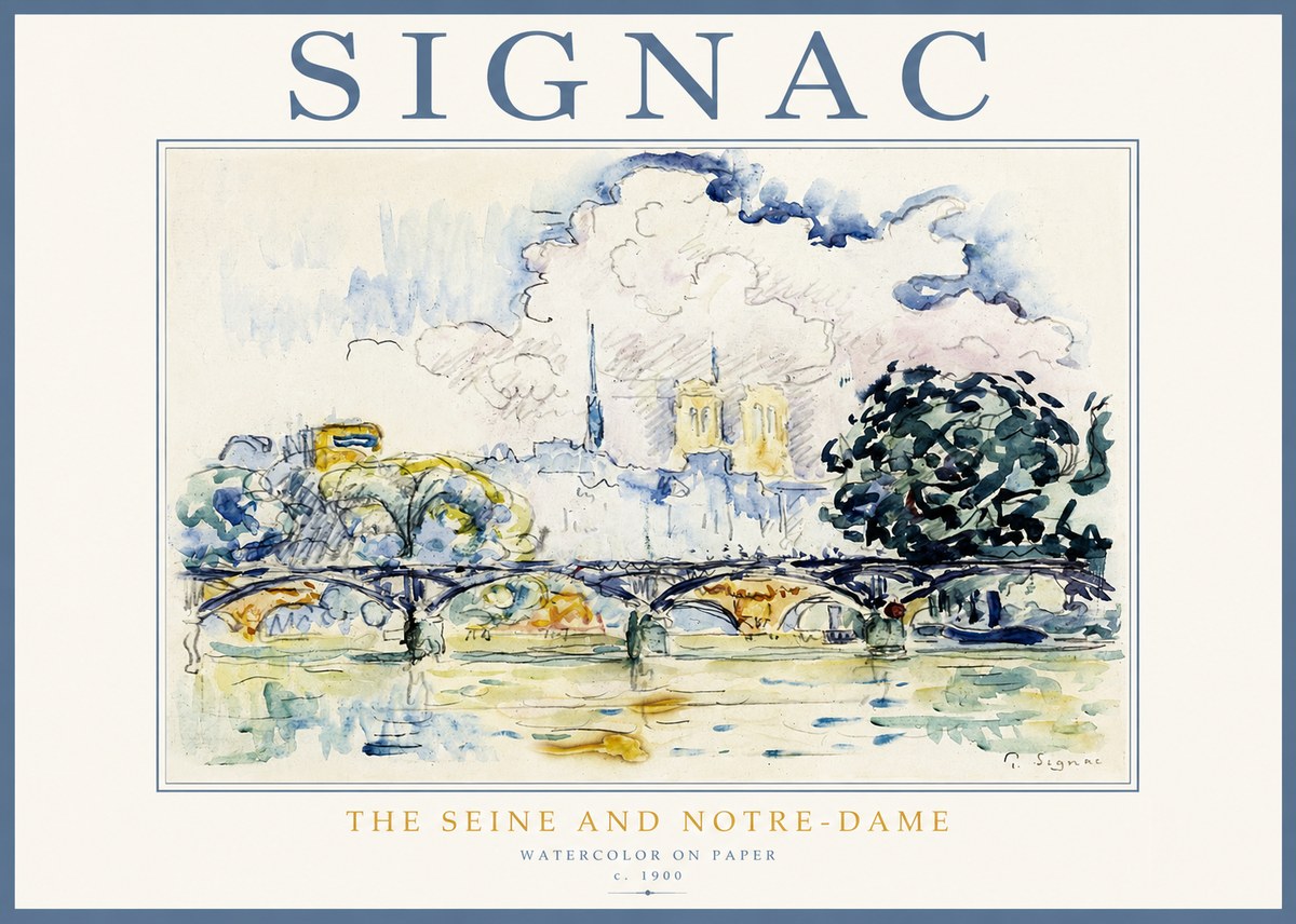 Signac The Seine and Notre-dame No2 - Plakát