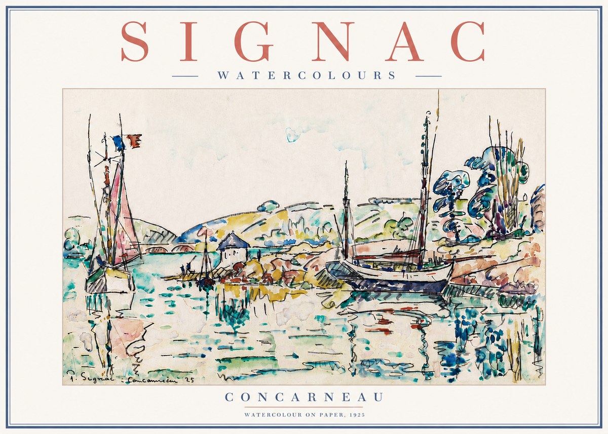 Signac Concarneau No6 - Plakát