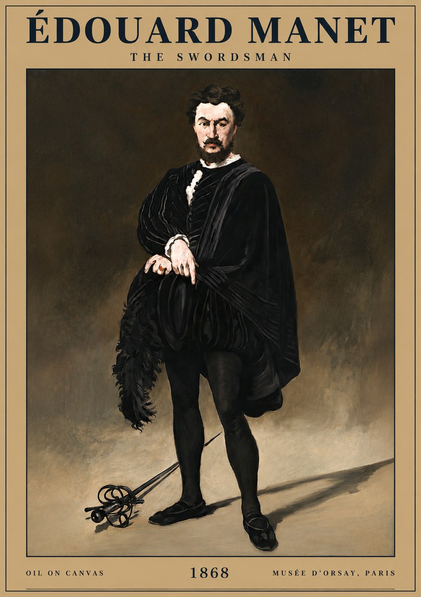 Édouard Manet The Swordsman No3 - Plakát