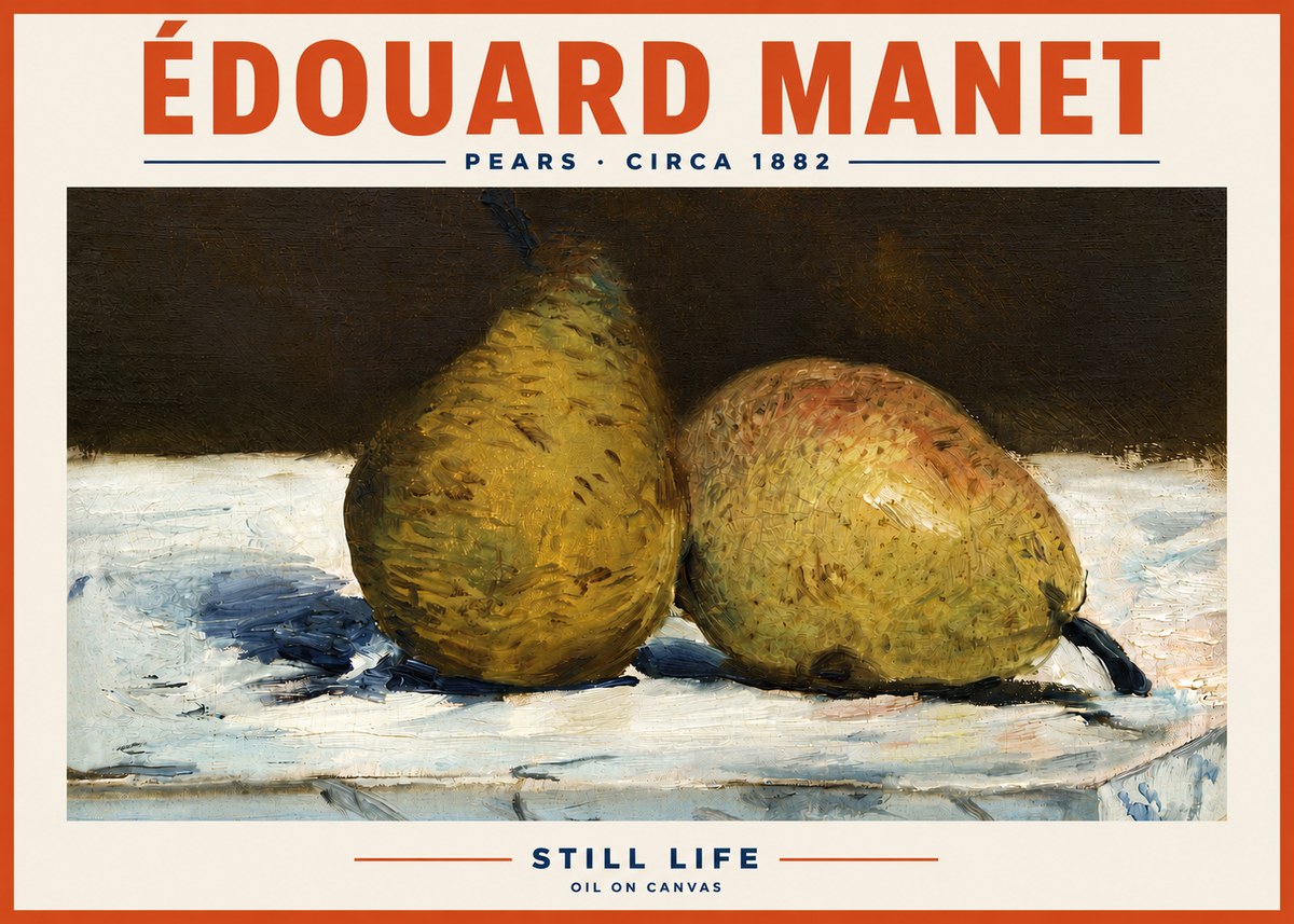 Édouard Manet Pears No6 - Plakát