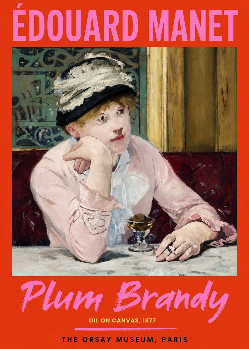 Édouard Manet Plum Brandy No2 - Plakát