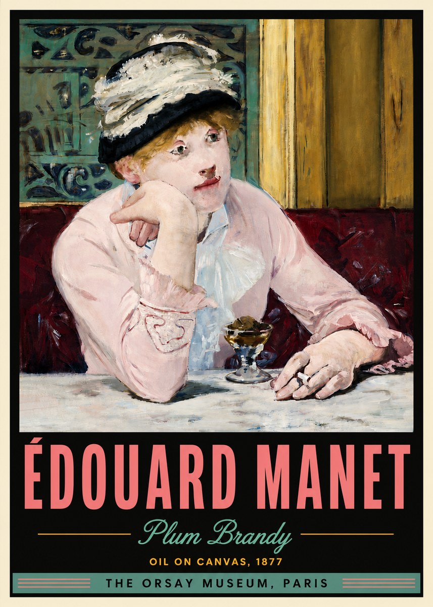 Édouard Manet Plum Brandy No5 - Plakát