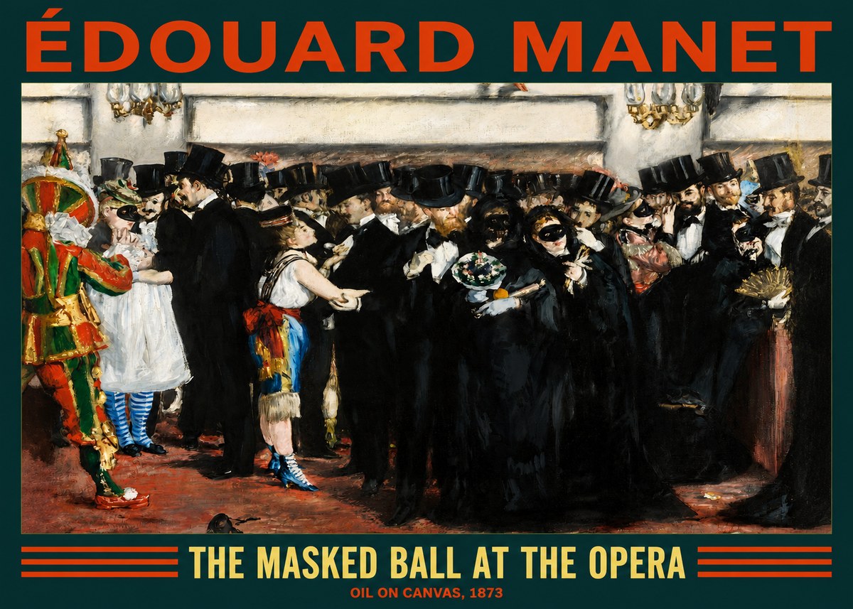 Édouard Manet The Masked Ball at the Opera No2 - Plakát