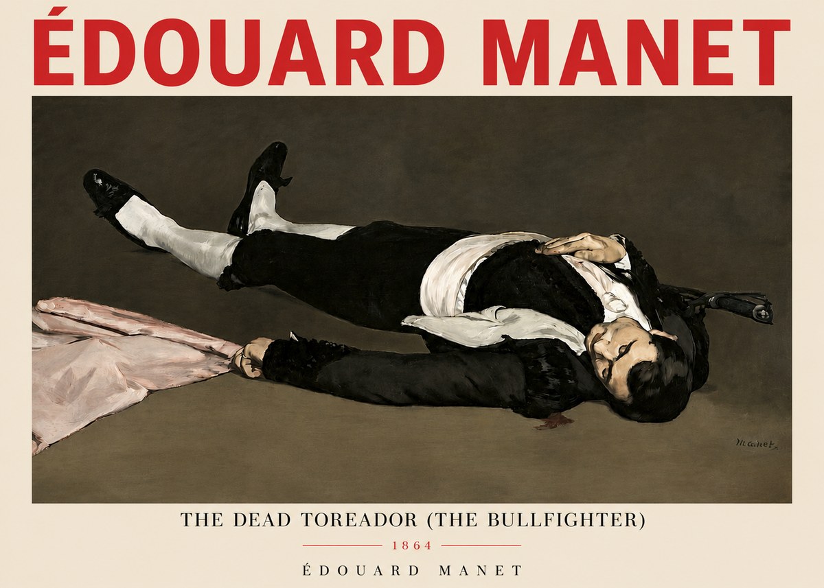 Édouard Manet The Dead Toreador (the Bullfighter) No3 - Plakát
