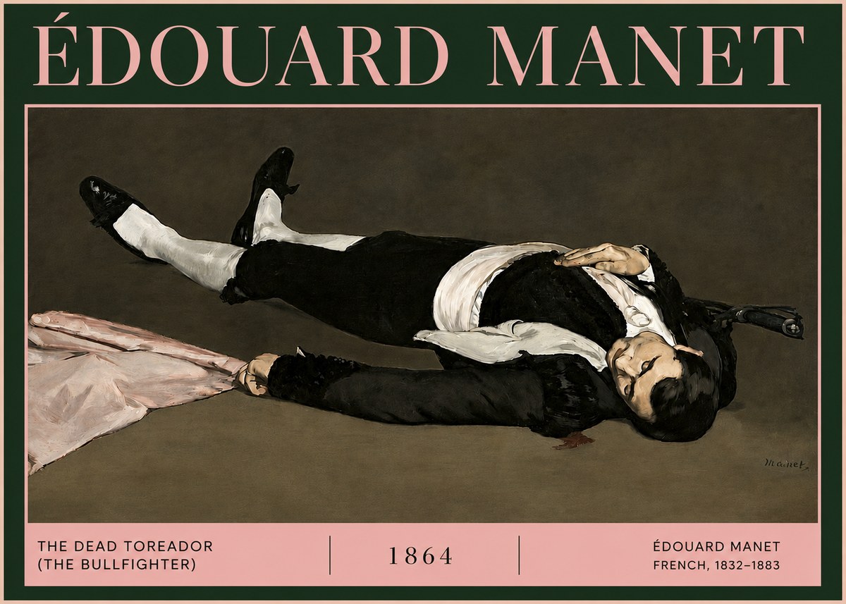 Édouard Manet The Dead Toreador (the Bullfighter) No4 - Plakát