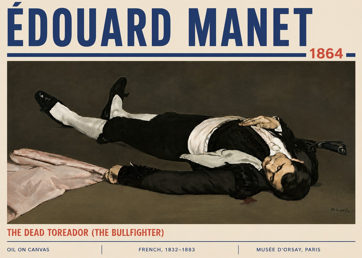 Édouard Manet The Dead Toreador (the Bullfighter) No6 - Plakát