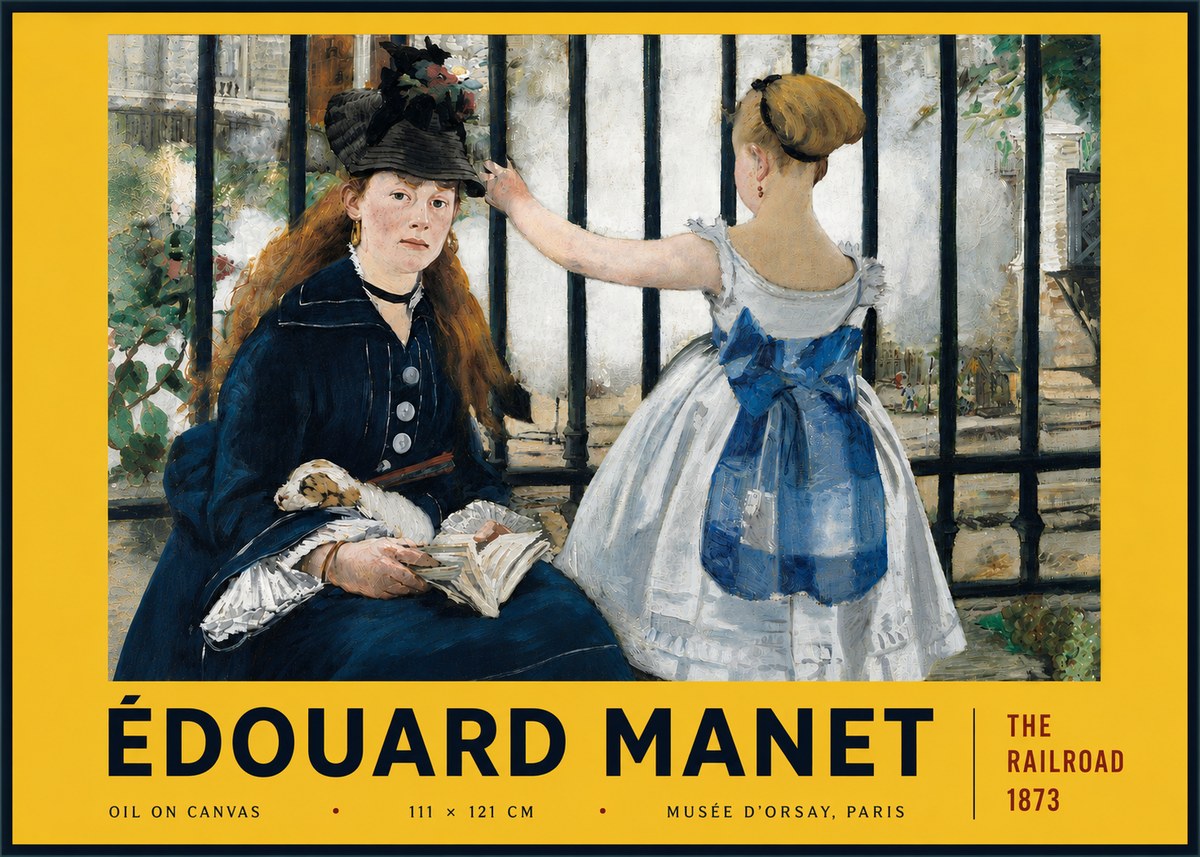 Édouard Manet The Railroad No6 - Plakát