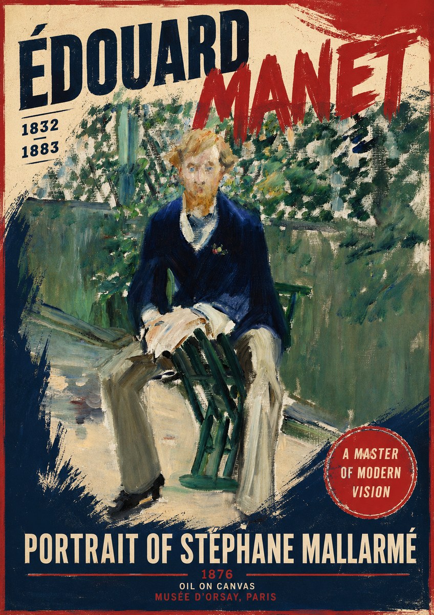 Édouard Manet Portrait of Stéphane Mallarmé II No3 - Plakát