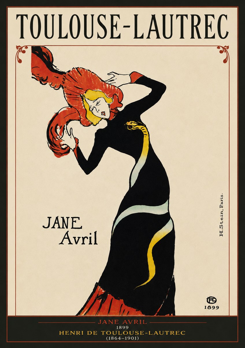 Toulouse-Lautrec Jane Avril I No4 - Plakát