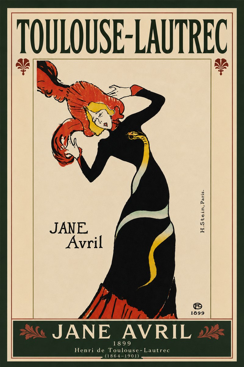 Toulouse-Lautrec Jane Avril I No6 - Plakát