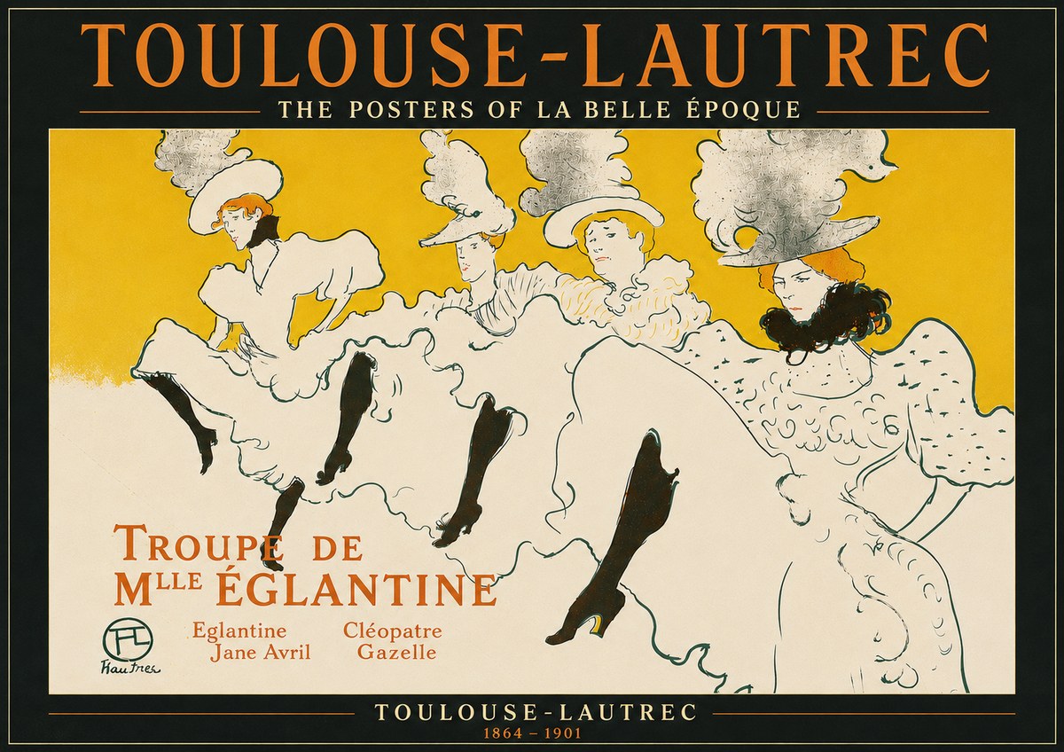Toulouse-Lautrec Troupe De Mlle Églantine No6 - Plakát