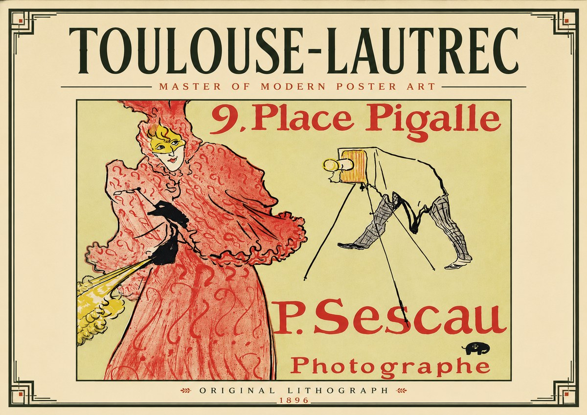Toulouse-Lautrec 9. Place Pigalle No5 - Plakát