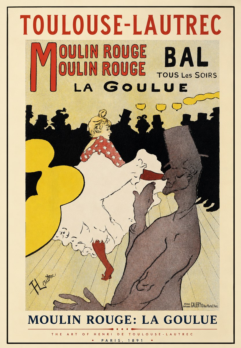 Toulouse-Lautrec Moulin Rouge: La Goulue No3 - Plakát