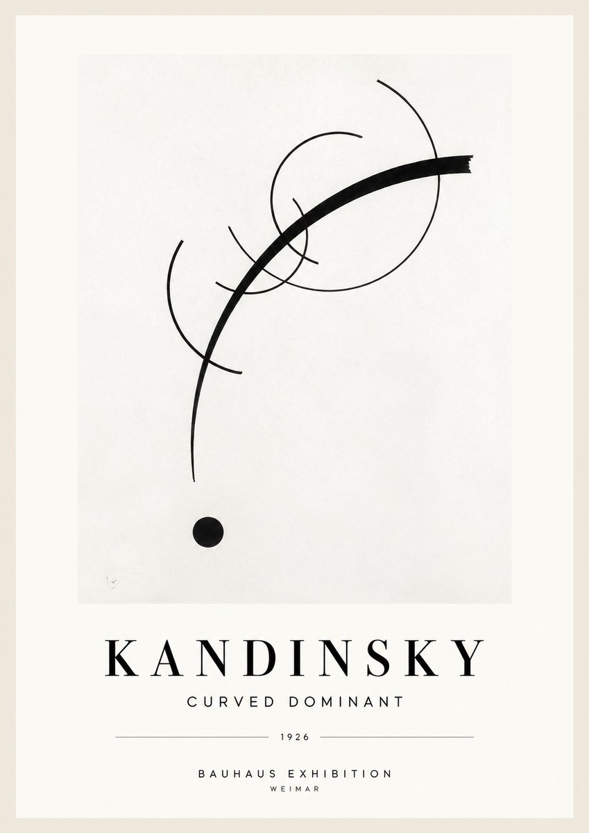 Kandinsky Curved Dominant No1 - Plakát