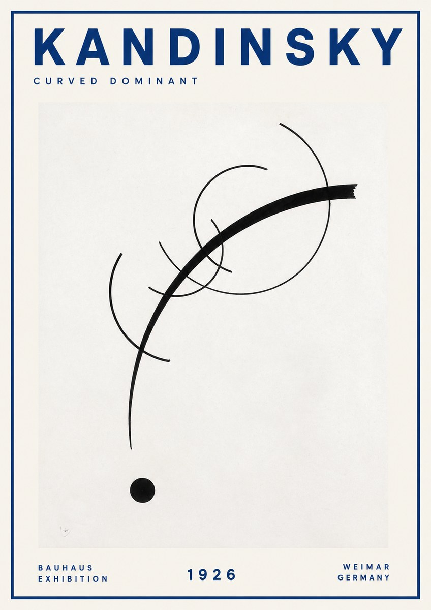 Kandinsky Curved Dominant No2 - Plakát