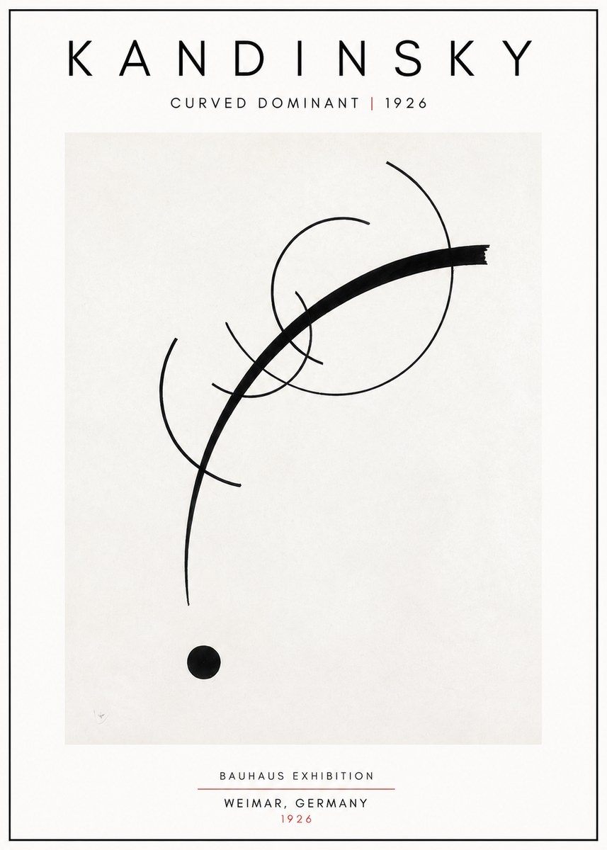 Kandinsky Curved Dominant No5 - Plakát
