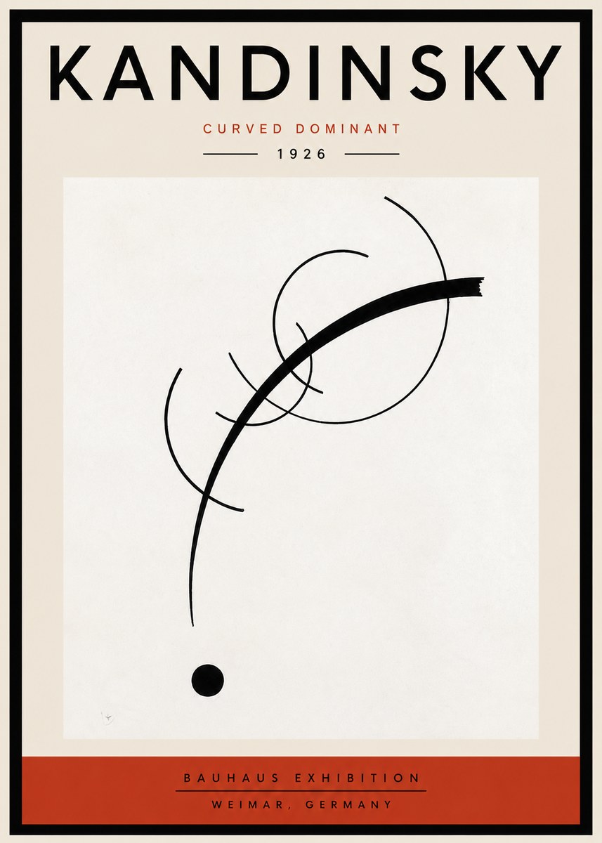 Kandinsky Curved Dominant No6 - Plakát