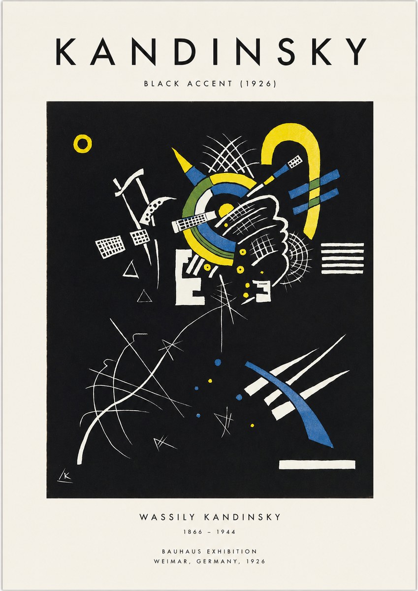 Kandinsky Black Accent (1926) No1 - Plakát