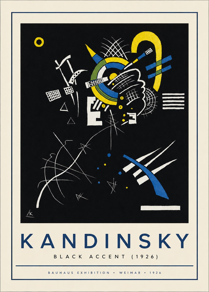 Kandinsky Black Accent (1926) No2 - Plakát