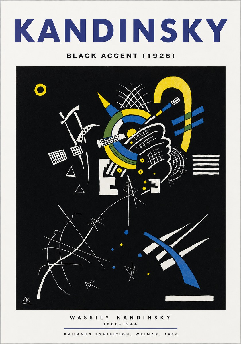 Kandinsky Black Accent (1926) No4 - Plakát