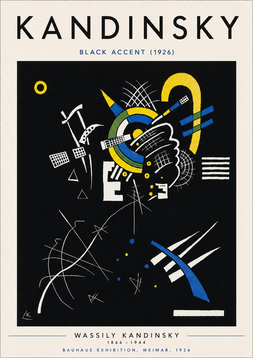 Kandinsky Black Accent (1926) No6 - Plakát