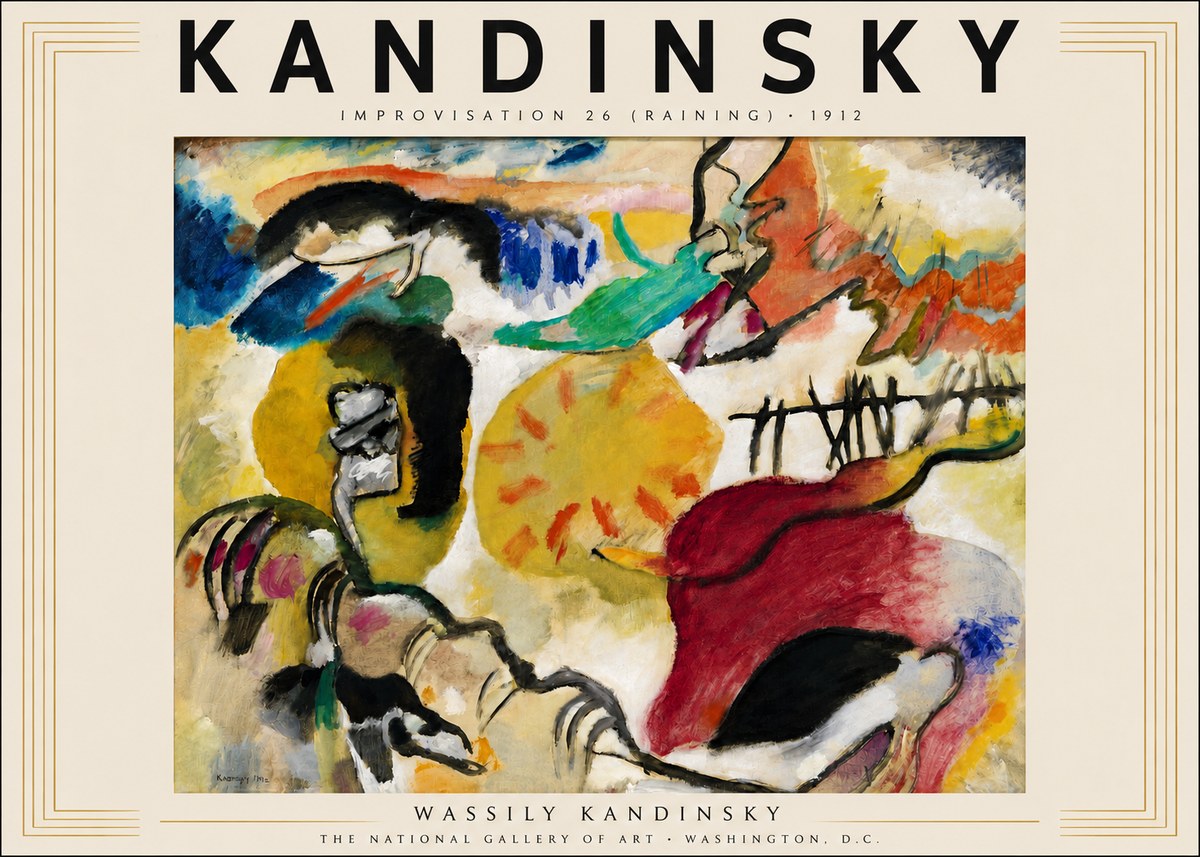 Kandinsky Improvisation 26 (Raining) No3 - Plakát