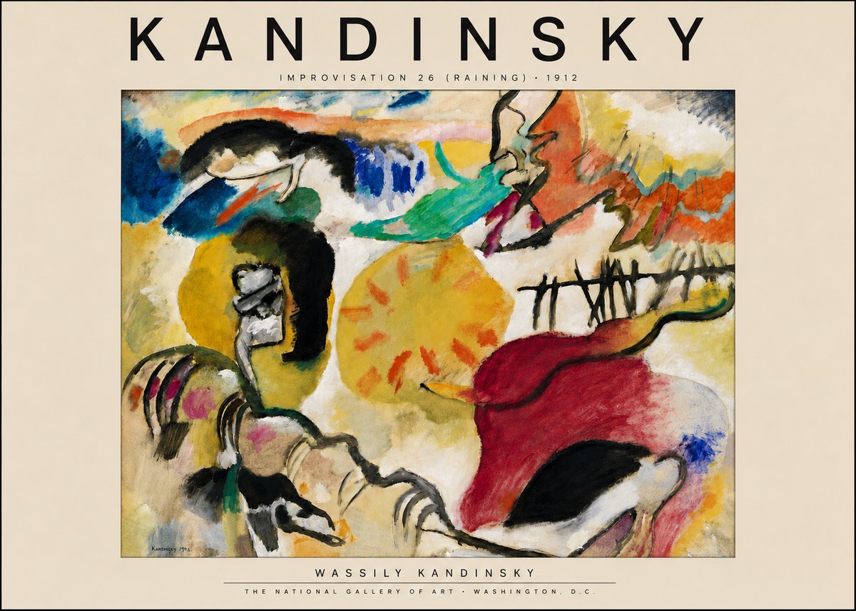 Kandinsky Improvisation 26 (Raining) No4 - Plakát