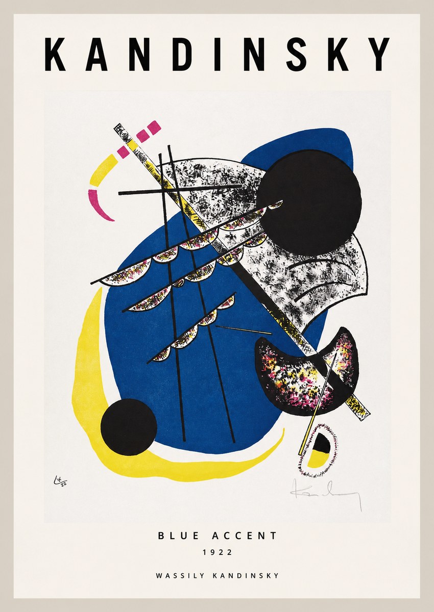Kandinsky Blue Accent No1 - Plakát