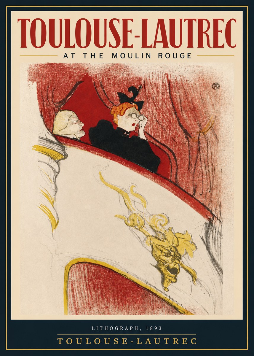 Toulouse-Lautrec At the Moulin Rouge I No2 - Plakát