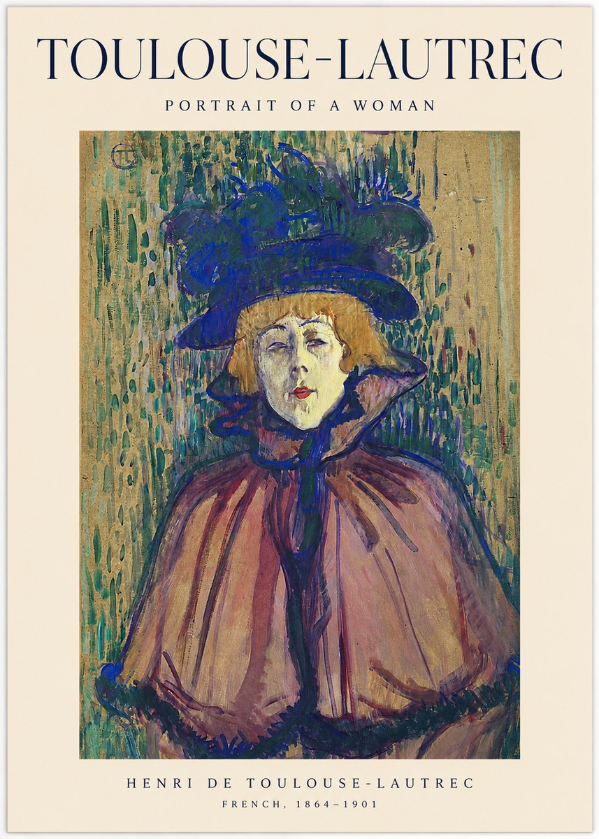 Toulouse-Lautrec Portrait of a Woman I No1 - Plakát