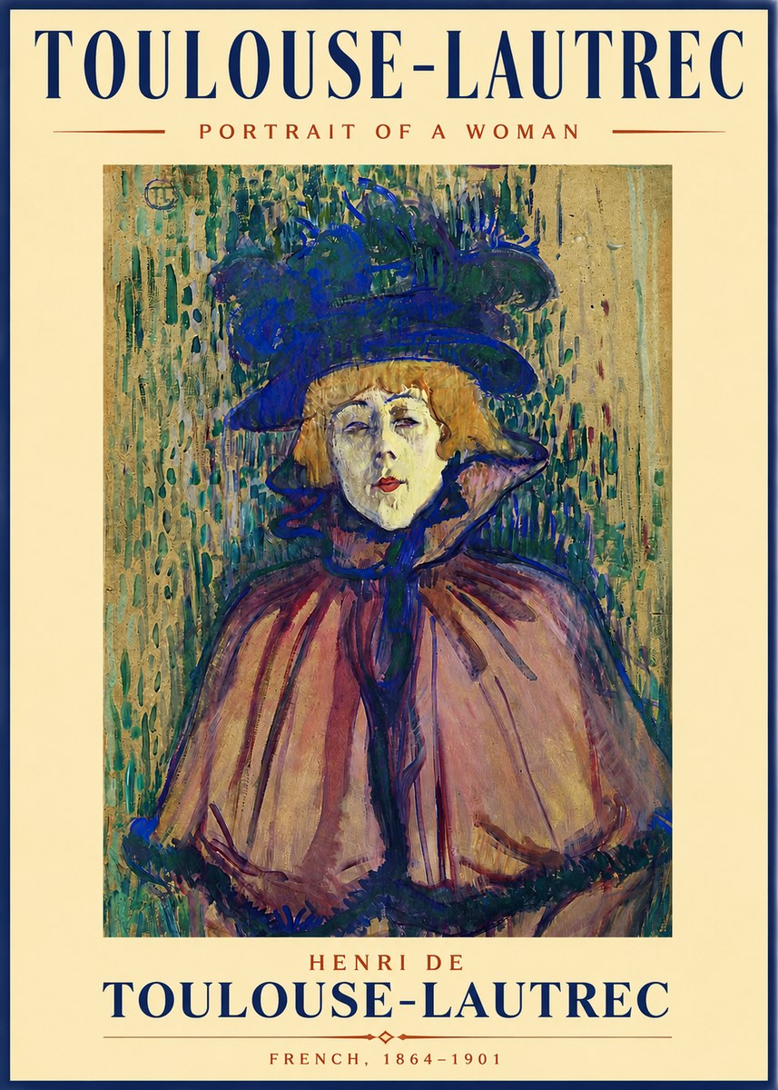 Toulouse-Lautrec Portrait of a Woman I No2 - Plakát
