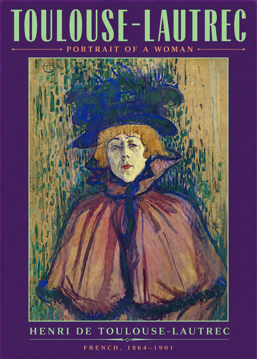 Toulouse-Lautrec Portrait of a Woman I No4 - Plakát