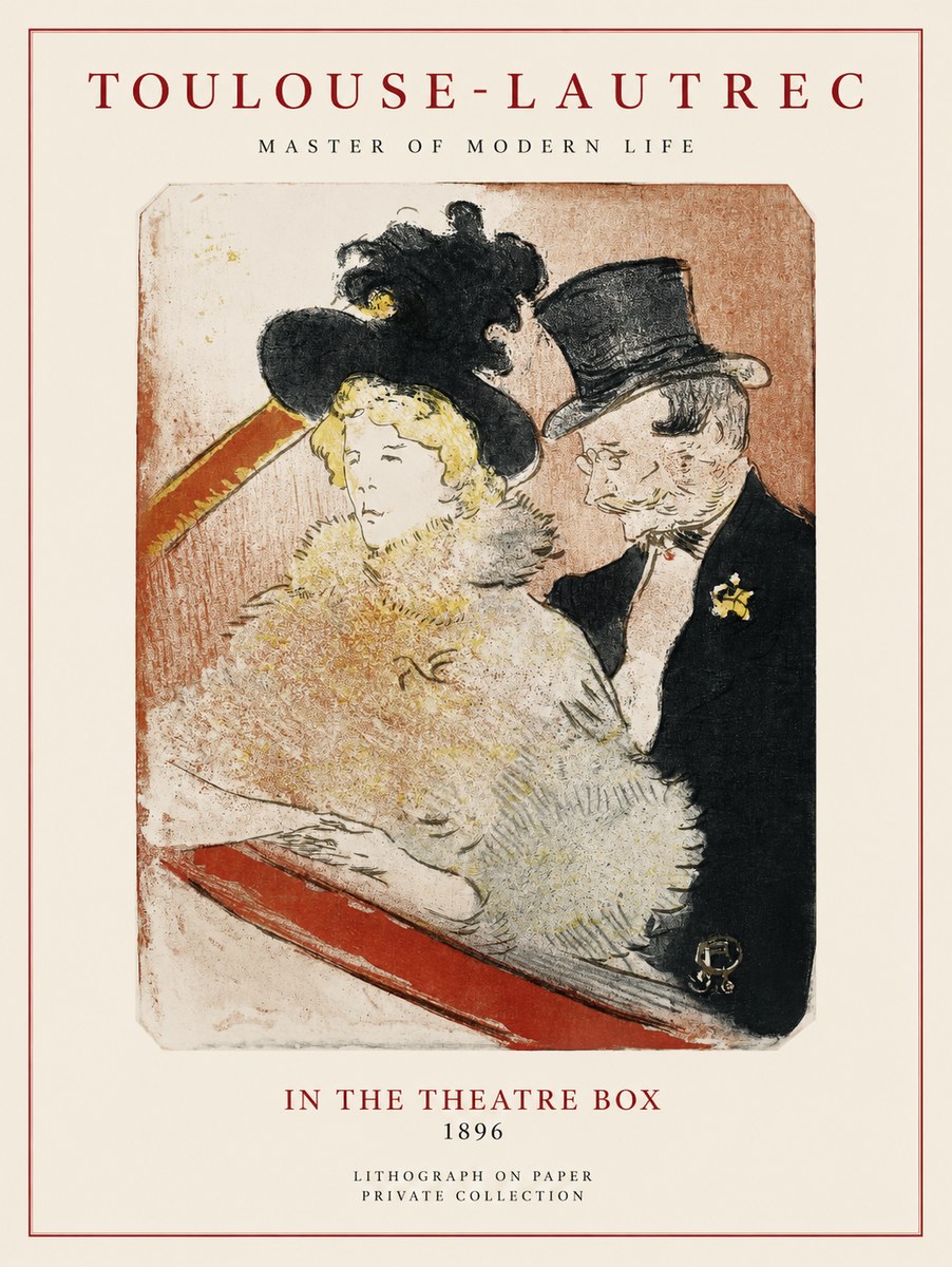 Toulouse-Lautrec In the Theatre Box No1 - Plakát